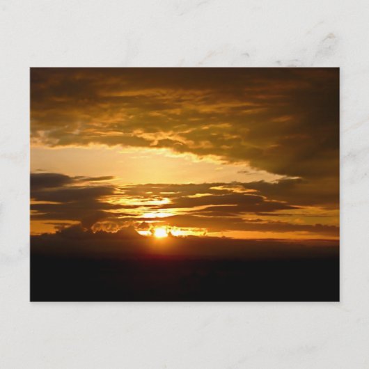 アフリカの夕焼け ポストカード (正面)