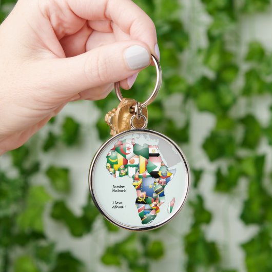 アフリカの多様性のお祝い:アフリカの色 キーホルダー (手)