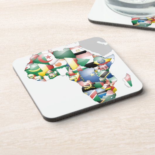 アフリカの多様性のお祝い:アフリカの色 コースター (左側)