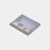 アフリカの夜明けのゾウ –  ポストイット (アングル)