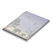 アフリカの夜明け – 象 ノートパッド (回転)