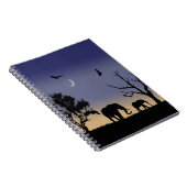 アフリカの夜明け-象 ノートブック (右側)