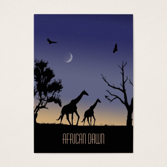アフリカの夜明け – giraffes (正面)
