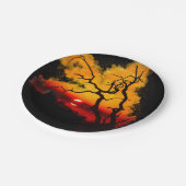 アフリカの夜空の夕日 ペーパープレート (アングル)