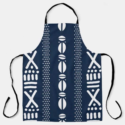 アフリカの大きなボゴランインスパイアドの泥布エプロン エプロン (正面)
