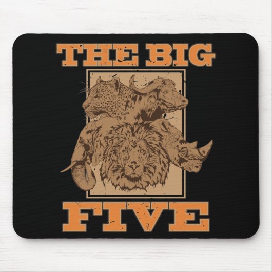 アフリカの大きな五 マウスパッド (正面)