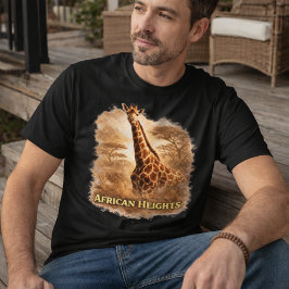 アフリカの大地のキリン | アフリカの野生生物への誇り トライブレンドTシャツ