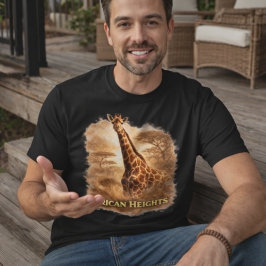 アフリカの大地のキリン | アフリカの野生生物への誇り トライブレンドTシャツ