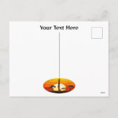 アフリカの太陽に輝くアフリカの美しい女性のシルエット シーズンポストカード (裏面)