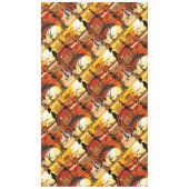 アフリカの太陽に輝くアフリカの美しい女性のシルエット テーブルクロス (正面)