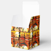 アフリカの太陽に輝くアフリカの美しい女性のシルエット フェイバーボックス (オープン)