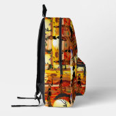 アフリカの太陽に輝くアフリカの美しい女性のシルエット プリントバックパック (左)