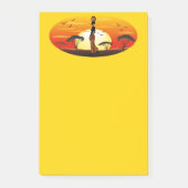 アフリカの太陽に輝くアフリカの美しい女性のシルエット ポストイット (正面)