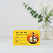 アフリカの太陽に輝くアフリカの美しい女性のシルエット 名刺 (スタンド正面)