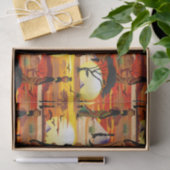 アフリカの太陽に輝くアフリカの美しい女性のシルエット 薄葉紙 (ギフト)