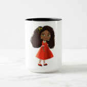 アフリカの女の子のコーヒー・マグ マグカップ (中央)
