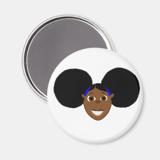 アフリカの女の子の漫画のキャラクターFino! マグネット (正面/裏面)