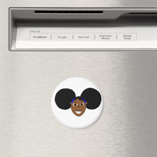 アフリカの女の子の漫画のキャラクターFino! マグネット (インサイチュ (食洗機))