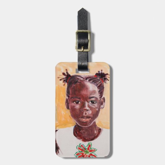 アフリカの女の子 ラゲッジタグ (正面縦)