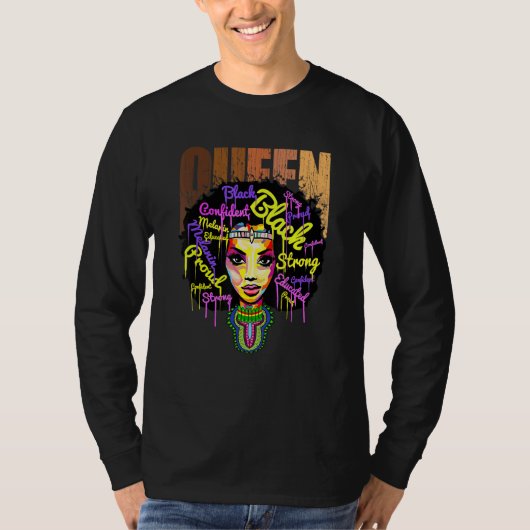 アフリカの女学教育ブラックガール魔法 Tシャツ (正面)