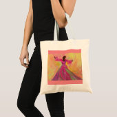 アフリカの女性が踊るトートバッグ トートバッグ (正面(商品))