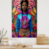 アフリカの女性でフローラトラックスーツ ポスター (キッチン)