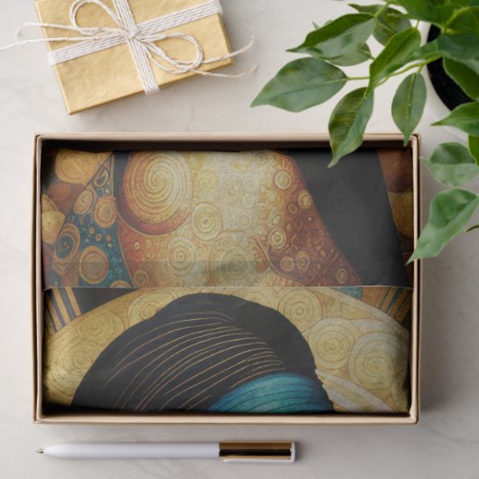 アフリカの女性と月の切り離しティッシュペーパー 薄葉紙 (ギフト)