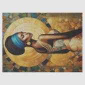 アフリカの女性と月の切り離しティッシュペーパー 薄葉紙 (正面)