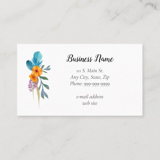 アフリカの女性の名刺 名刺 (裏面)