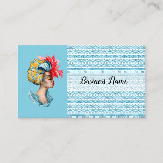 アフリカの女性の名刺 名刺 (正面)