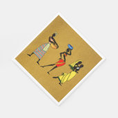 アフリカの女性の紙ナプキン スタンダードランチョンナプキン (角)