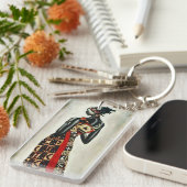 アフリカの女性のkeychain キーホルダー (正面右)