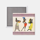 アフリカの女性マグネット マグネット (正面/裏面)