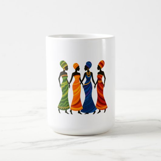アフリカの女性マグ コーヒーマグカップ (中央)