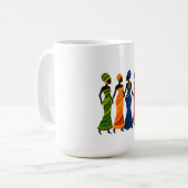アフリカの女性マグ コーヒーマグカップ (正面左)