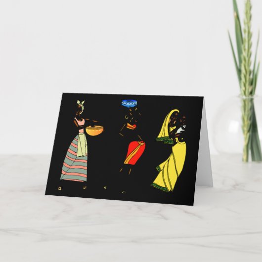 アフリカの女性 カード (正面)