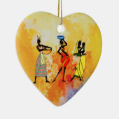 アフリカの女性 セラミックオーナメント (右)