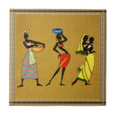 アフリカの女性 タイル (正面)