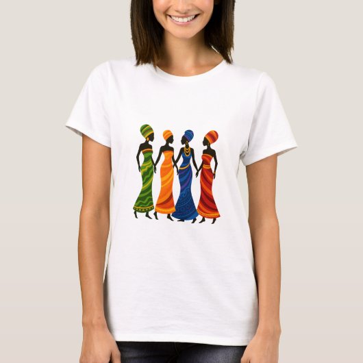アフリカの女性Tシャツ Tシャツ (正面)