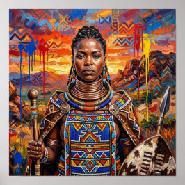 アフリカの女王戦士 ブラックウーマン ウォールアート