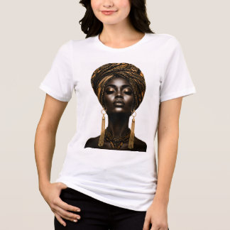 アフリカの女王 ゴールド ヘッドラップ トライブレンドＴシャツ