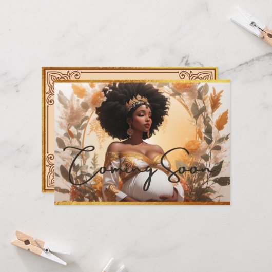 アフリカの女神ソフトボホ妊娠の発表 カード (正面/裏面インサイチュ)