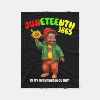 アフリカの子どもの男の子と女の子は私の独立記念日 フリースブランケット