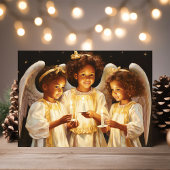 アフリカの子供のクリスマス天使 シーズンカード