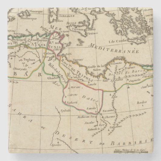 アフリカの学校 ストーンコースター (正面)