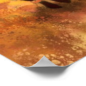 アフリカの少女とキリンの友人のポスタ絵画ー ポスター (角)