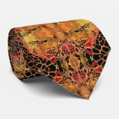 アフリカの少女とキリンの友人ネックタイ絵画ズ ネクタイ (ロール)