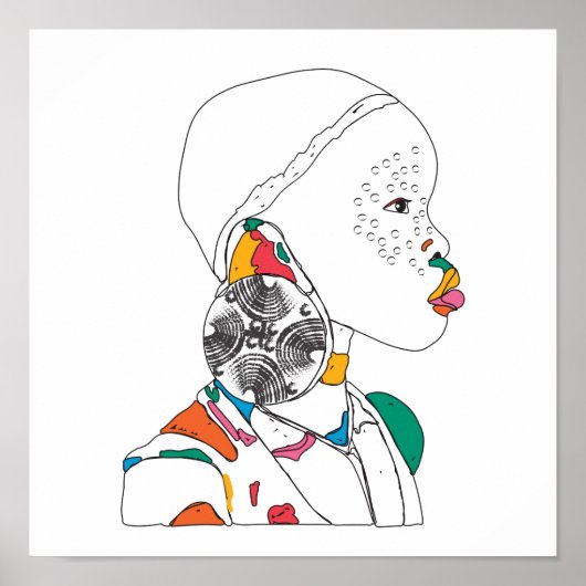 アフリカの少女の肖像ポスター ポスター (正面)