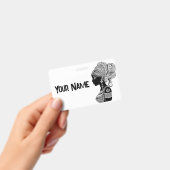 アフリカの少女の肖像 タトゥー トライバル バッジ (手持ち)