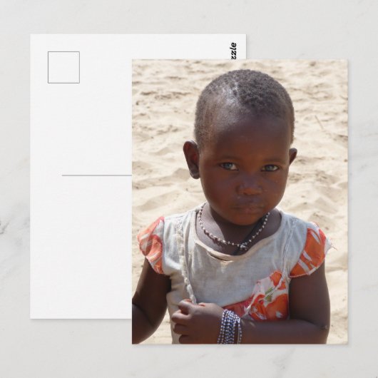 アフリカの少女 ポストカード (正面/裏面)